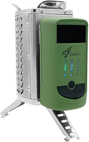 Electric Furnace,YIWENG Outdoor Camping SmokeFree Stoves Portable Power Generating Furnace Hiking Picnic s Machine USB Rechargeable Firewood Stoves, Green