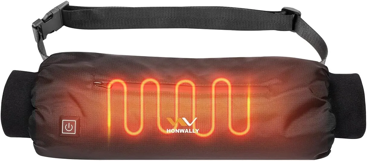 Electric Heated Hand Warmer Pouch, Gloves with Double Sided Heating Areas- Portable USB Heated Hand Muff for Men & Women - Ideal for Football, Hunting,Fishing,Camping, Golf ，Power Bank Not Included