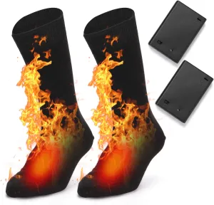 Electric Heated Socks Battery Powered Cold Weather Heat Socks for Men and Women Outdoor Riding Camping Hiking Motorcycle Warm Winter Socks