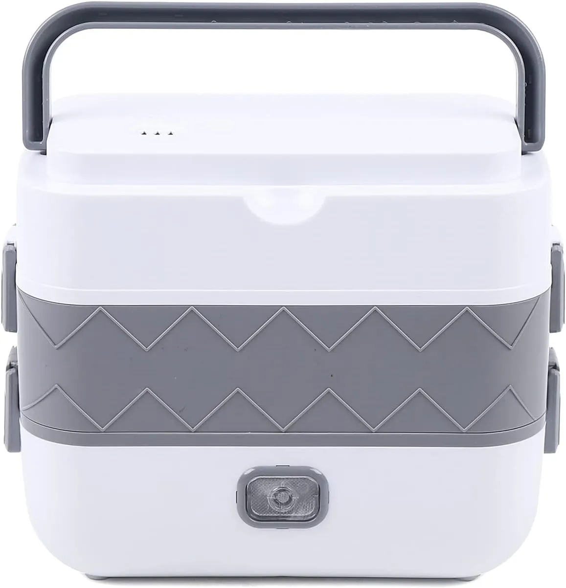 Electric Lunch Box,2L Portable Electric Self Cooking Heating Bento Lunch Box Multifunctional Mini Food Storage Warmer Container Rice Cooker Food Steamer,110V,Stainless Steel