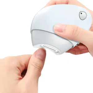 Electric Nail Clipper, Upgraded Toe Nail Clippers with Nail Scraps Storage, 2 Speeds, Magnetic Cover, Type-C Rechargeable, Safety Electric Nail File for Thick Toenails, Adult, Seniors, Men (White)