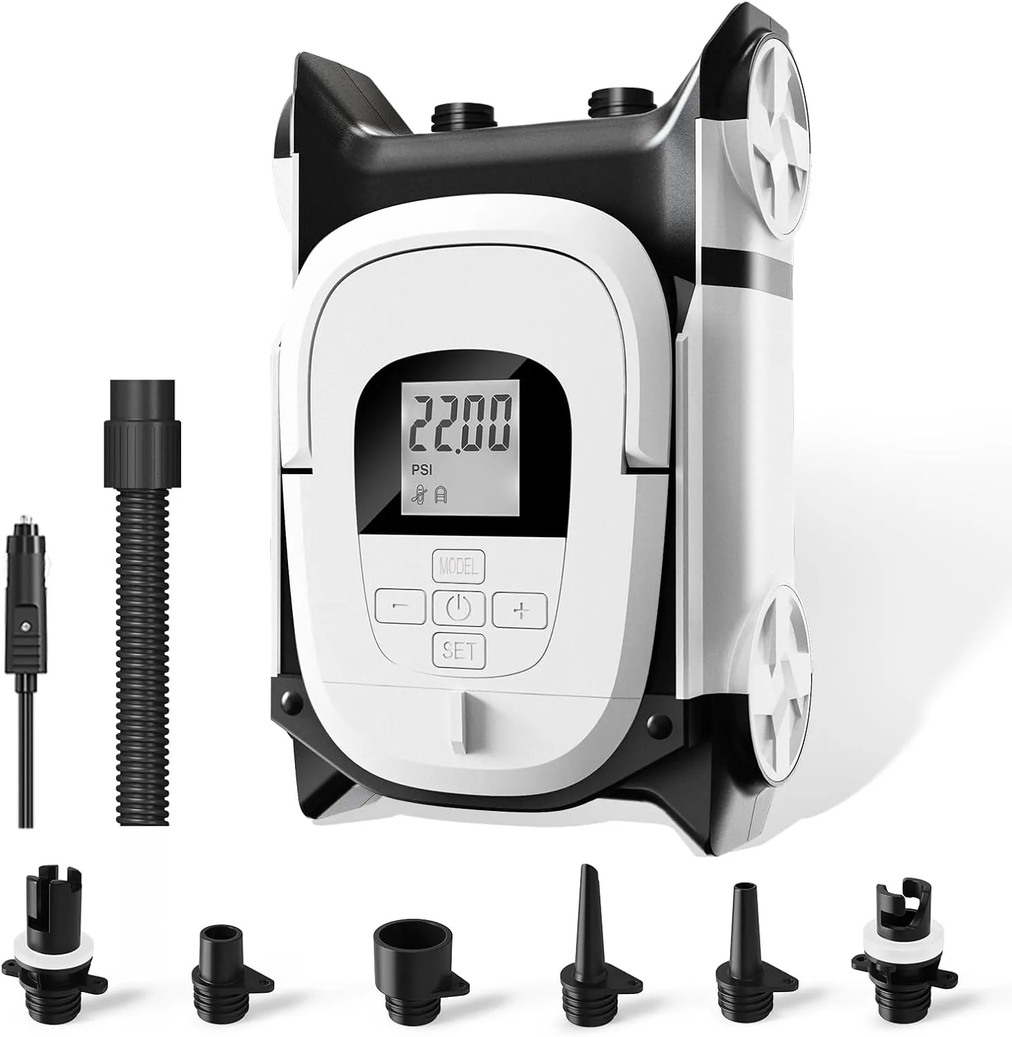 Electric Pump for Paddle Board 22PSI with DC 12V Car Power Connector, High Pressure Electric Air Pump for Inflatable Sup, Kayak, Boat, Mettress