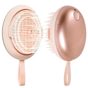Electric Scalp Massager – Rechargeable Head Massager with Anion Technology, Portable Anti-Frizz Scalp Tool, Scalp Massager Gift for Men & Women(Pink)