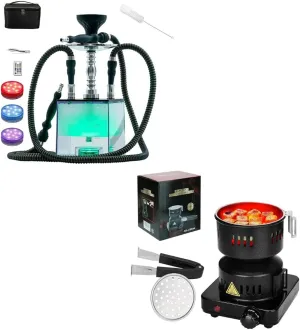 Electric Stove Coconut Charcoal Starter and Travel Hookah Set