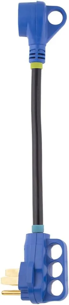 Electric World RV 50 Amp to 30 Amp Adapter Cord | Heavy-Duty, Water-Resistant | 19" Length