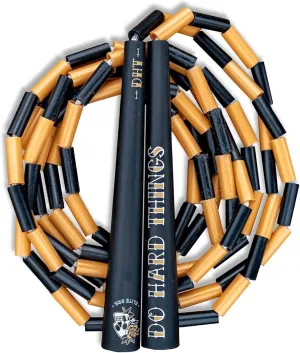 Elite Jumps - Do Hard Things Edge Beaded Jump Rope - For All Ages - Durable & Lightweight - 10ft Long Adjustable Rope - Tangle-Free - Shatterproof 1” Beads - Long Edge Handles