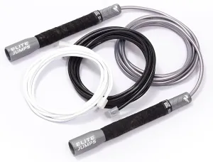 Elite Jumps Freestyle PVC Jump Rope Bundle - Premium Quality Adult Jump Ropes for Fitness - Lightweight Cardio Skipping Jump Rope for Exercise and Training - Unbreakable Grip Tape Handles
