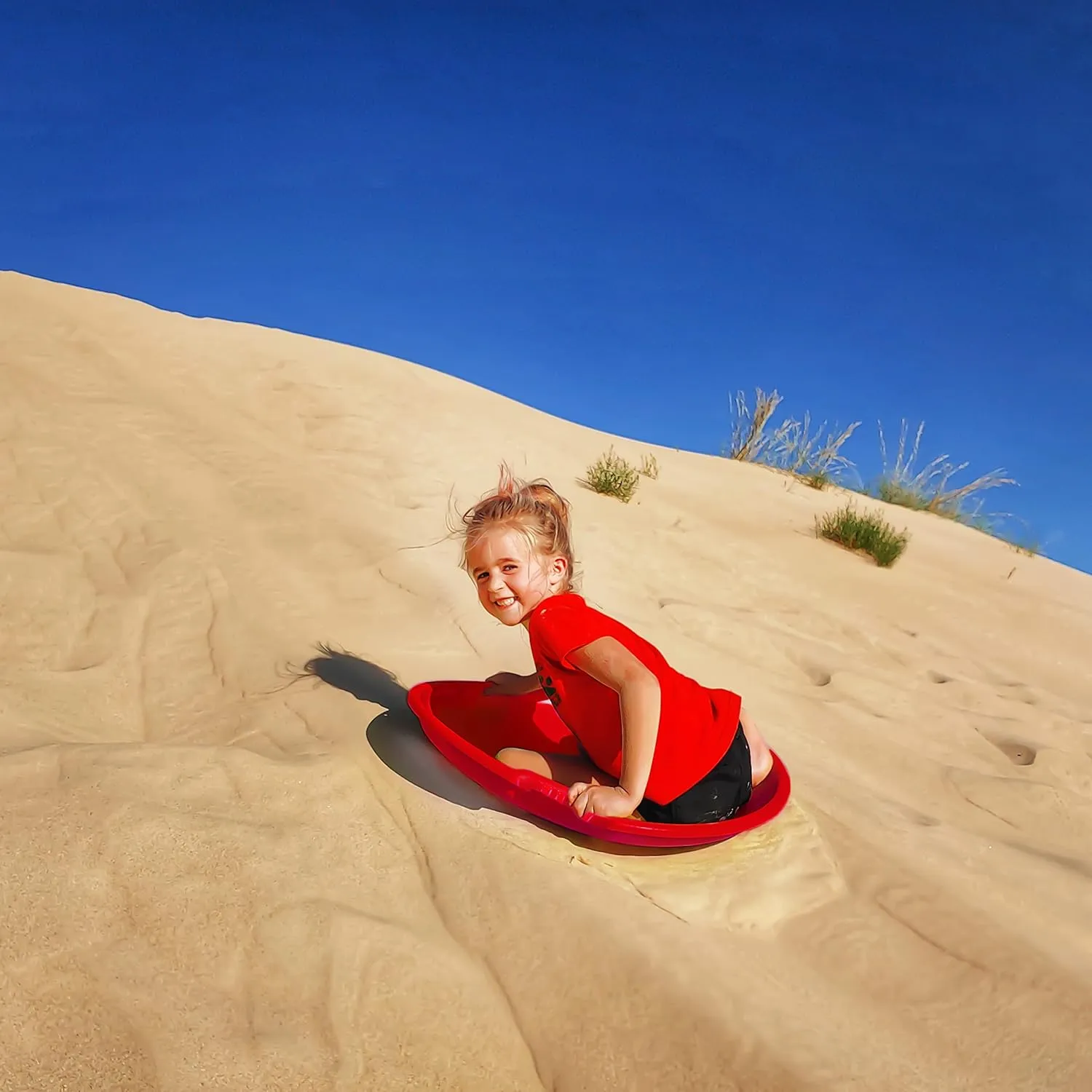 Era 26-inch Avalanche Adventurer Sled — 1 Rider Kids' Plastic Saucer for Year-Round Fun on Sand and Grass Hills
