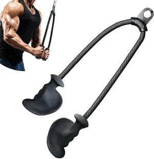 Ergonomic Tricep Rope Pulldown Attachments, Upgraded 27 32 40 & 47 Inch Extra Long Triceps Rope Cable Attachments for Gym, LAT Pull Down Bar for Cable Machine, Tricep Workout Cable Attachments