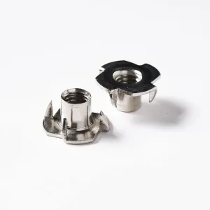 Escape Climbing 100 Pack Stainless Steel Four Pronged T-Nut | Durable Steel Hardware for Rock Climbing Holds | Easy Installation