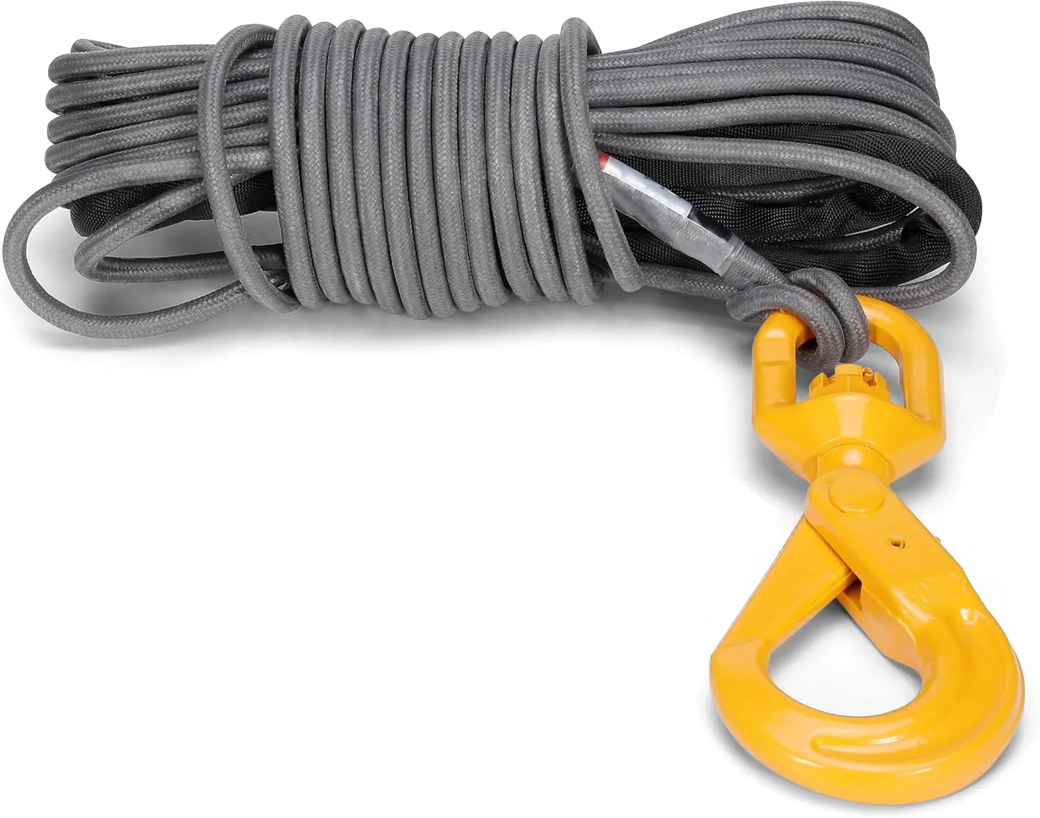 Extreme 3/8" x 50' Synthetic Winch Rope Kit – 18,700 lbs MBL Heavy-Duty Cable Line Replacement for Truck, Jeep, ATV, UTV, Off-Road, Recovery, Towing, Rescue – UV & Abrasion Resistant