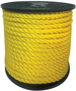 Extreme Max 3006.2237 BoatTector Twisted Polypropylene Rope - 1/4" x 600', Yellow