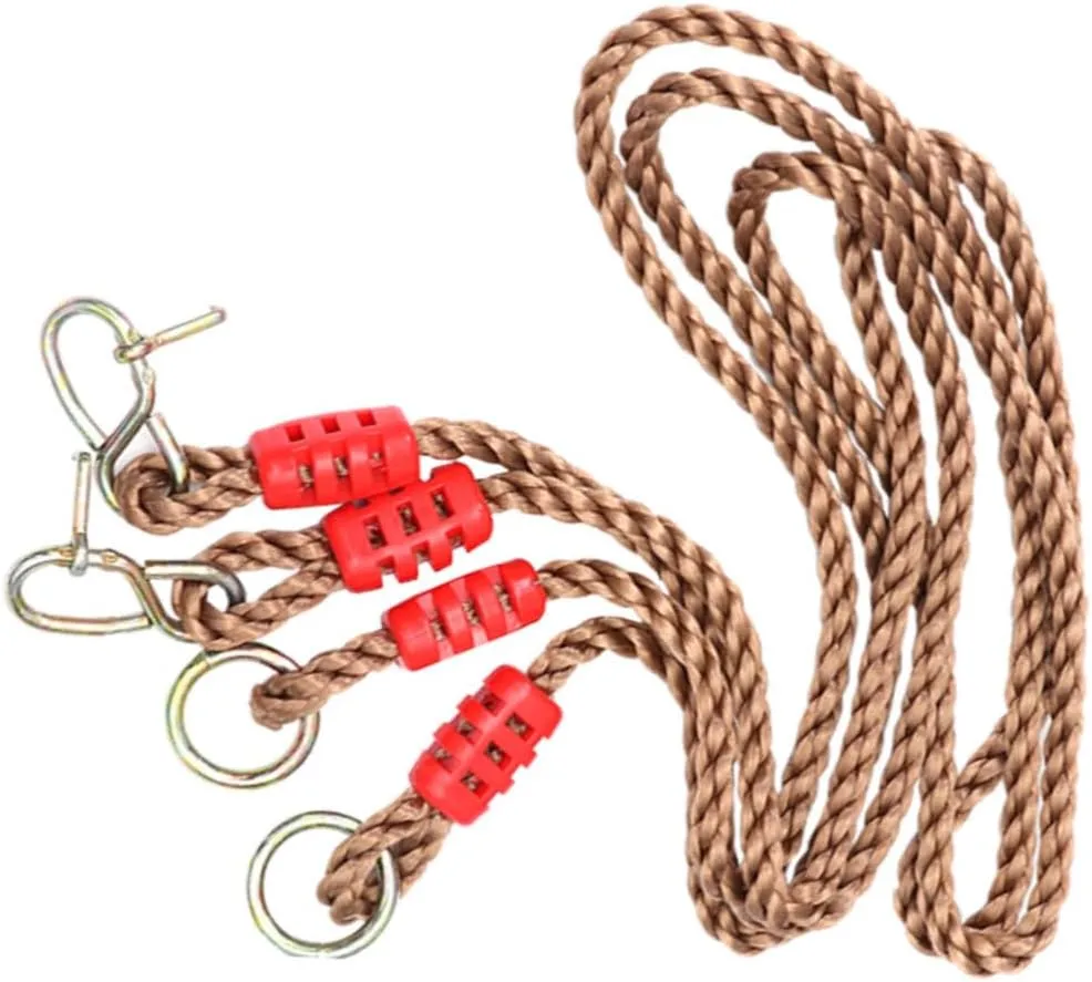 FAVOMOTO Pair Adjustable Pe Swing Rope Load Bearing Playground Accessory for Adults for Tree and Beam Swings Durable and Strong