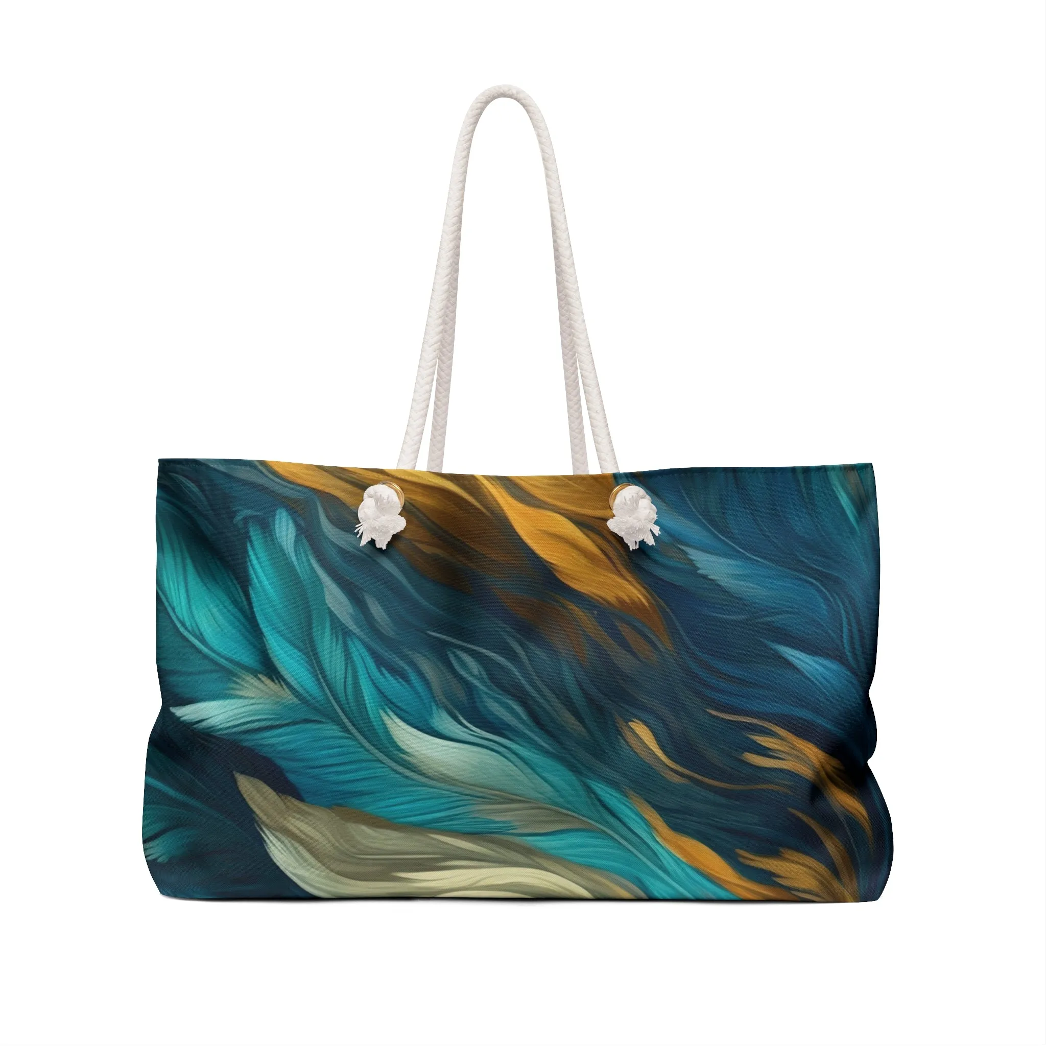 Feather Light (Teal Accent) Weekender Bag