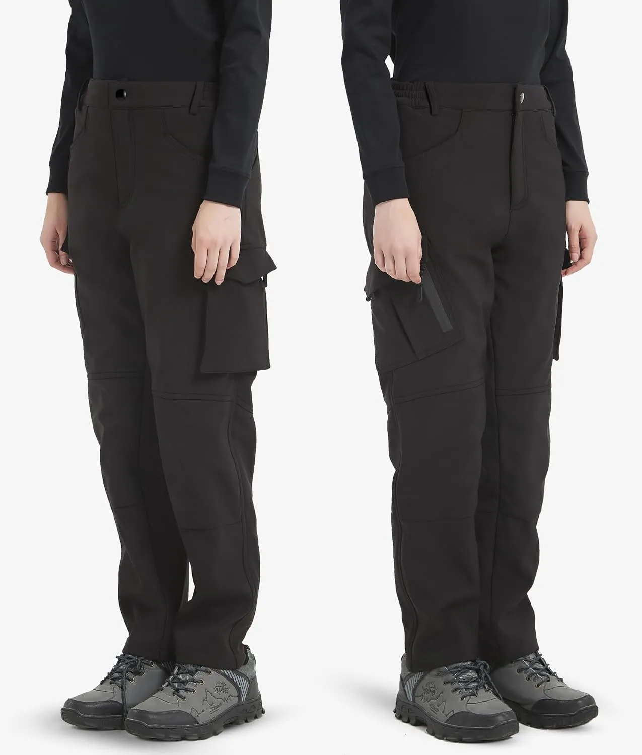 FERNIDA Women Heated Pants with Battery Pack Fleece-Lined Softshell Electric Heating Snow Pants for Outdoor Hiking Skiing