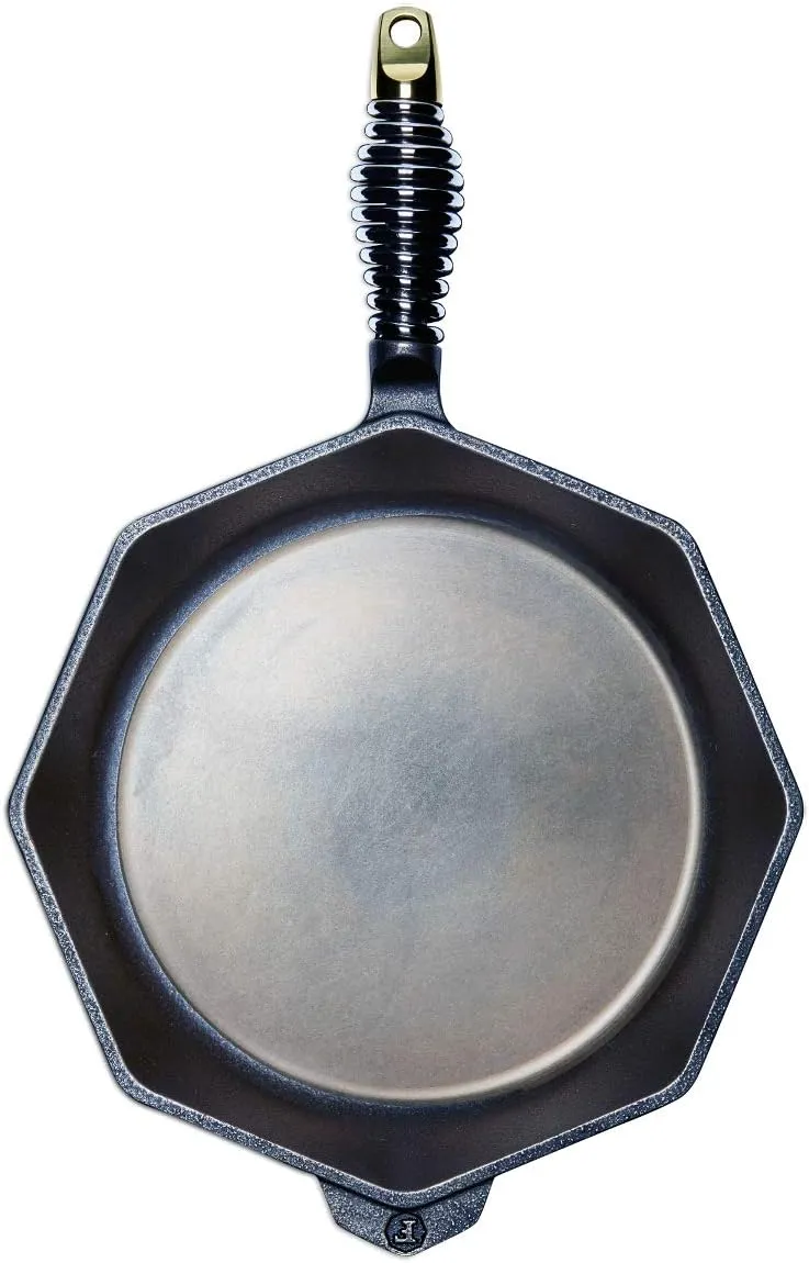 FINEX 12" Cast Iron Skillet, Modern Heirloom, Handcrafted in The USA, Pre-Seasoned with Organic Flaxseed Oil