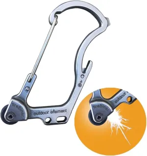Firebiner 6-in-1 Fire-Starting Carabiner EDC Emergency Multitool -Keychain,Utility Blade,Bottle Opener,& More