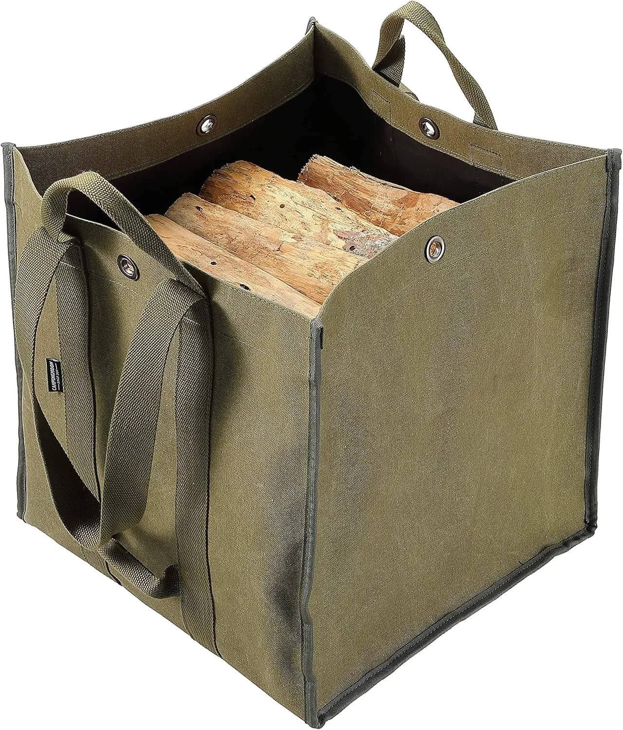 Firewood Log Carrier Tote Fire Wood Canvas BC-400 Khaki Durable Easy Carry