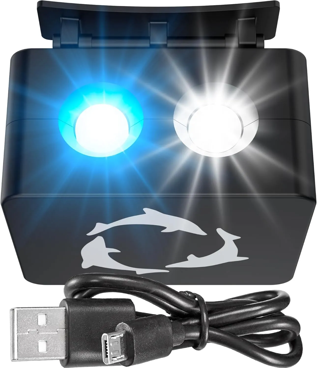 Flipper DeepSee MAGNIFIED Viewer Fish Tank Aquarium Rechargeable LED Spotlights with Dual LED and USB Recharging Cord