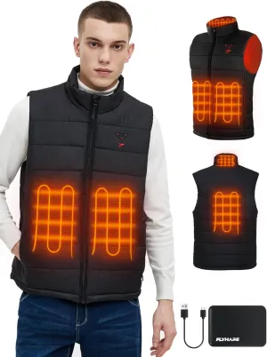 Flyhare Heated Vest for Men with Battery Pack Included, Warming Men's Heated Vest Electric, Lightweight Heated Jacket
