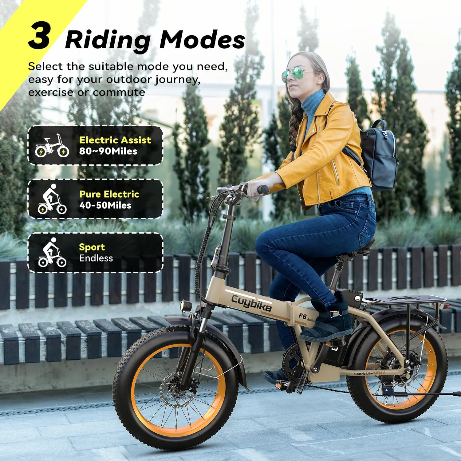 Foldable Electric Bike for Adults, 30 MPH, 48V 20Ah Removable Battery up to 80Miles, 20" Fat Tire Peak 1000W Motor Dirt Ebike Adult Electric Bicycle for City Commute Beach Mountain Adventurous E Bike