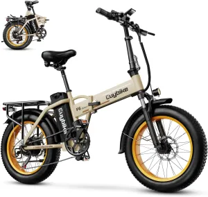 Foldable Electric Bike for Adults, 30 MPH, 48V 20Ah Removable Battery up to 80Miles, 20" Fat Tire Peak 1000W Motor Dirt Ebike Adult Electric Bicycle for City Commute Beach Mountain Adventurous E Bike