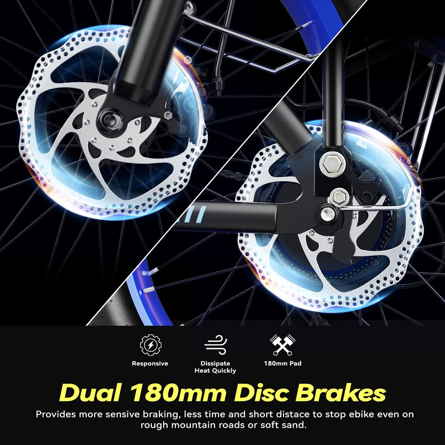 Foldable Electric Bike for Adults, 30 MPH, 48V 20Ah Removable Battery up to 80Miles, 20" Fat Tire Peak 1000W Motor Dirt Ebike Adult Electric Bicycle for City Commute Beach Mountain Adventurous E Bike