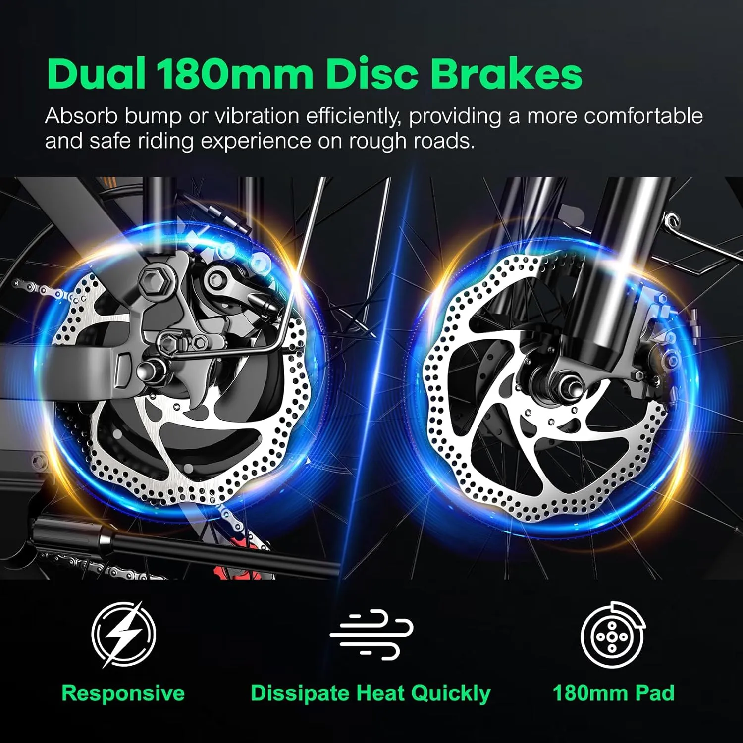 Foldable Electric Bike for Adults, 30 MPH, 48V 20Ah Removable Lithium Battery up to 80Miles, 20" Fat Tire 1000W Peak Motor Dirt Ebike Adult Electric Bicycle for Commute Beach Mountain E Bike