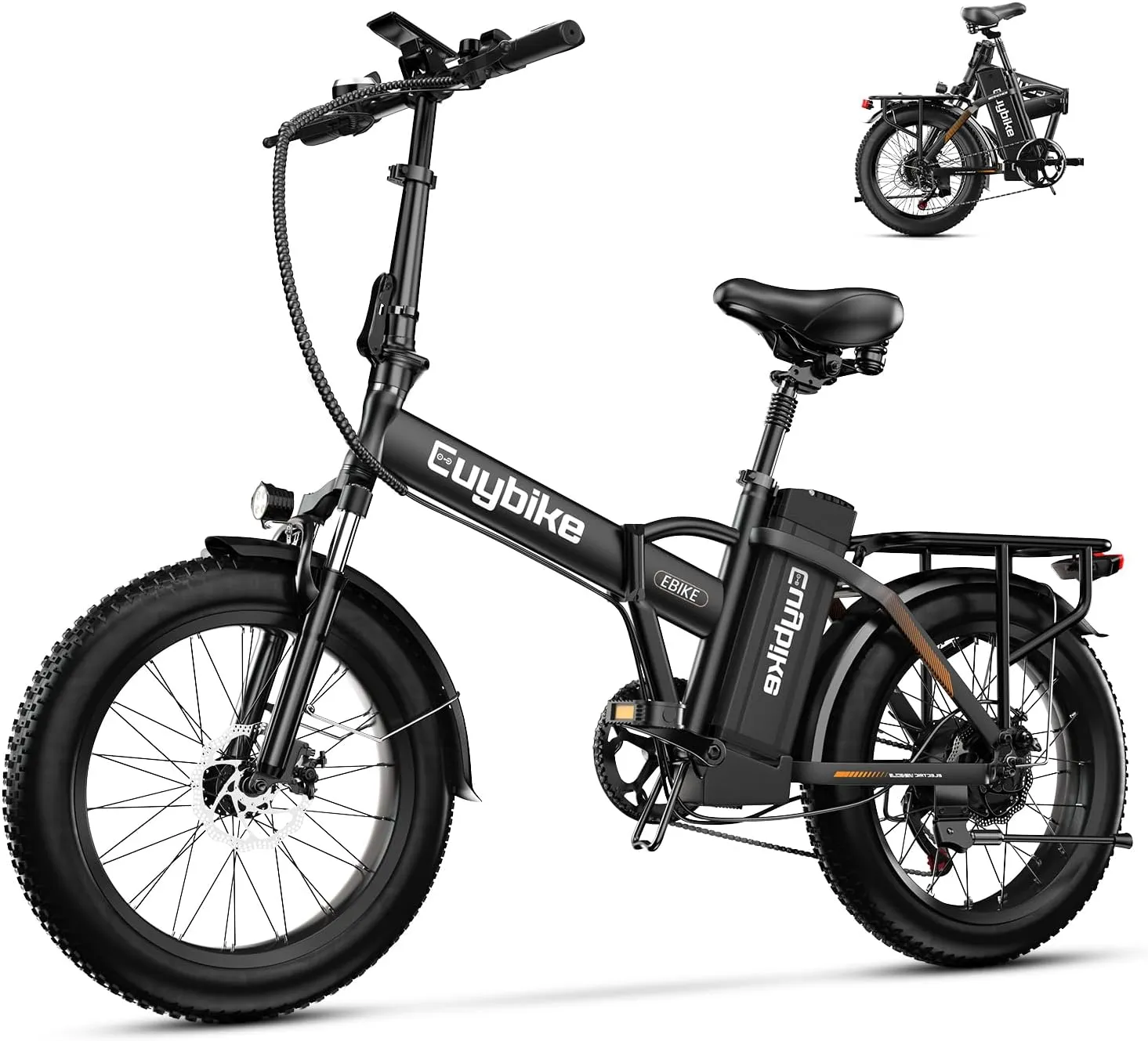 Foldable Electric Bike for Adults, 30 MPH, 48V 20Ah Removable Lithium Battery up to 80Miles, 20" Fat Tire 1000W Peak Motor Dirt Ebike Adult Electric Bicycle for Commute Beach Mountain E Bike