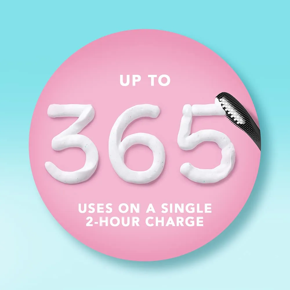 FOREO ISSA Black, Rechargeable Electric Ultra-Hygienic Sonic Toothbrush with Silicone & PBT Polymer Bristles