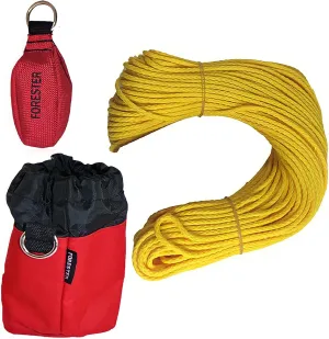 FORESTER Professional Arborist Throw Line Kit with Storage Bag | Tree Felling Equipment with Arborist Throw Bag | Throw Rope, Throw Weight, and Storage Bag