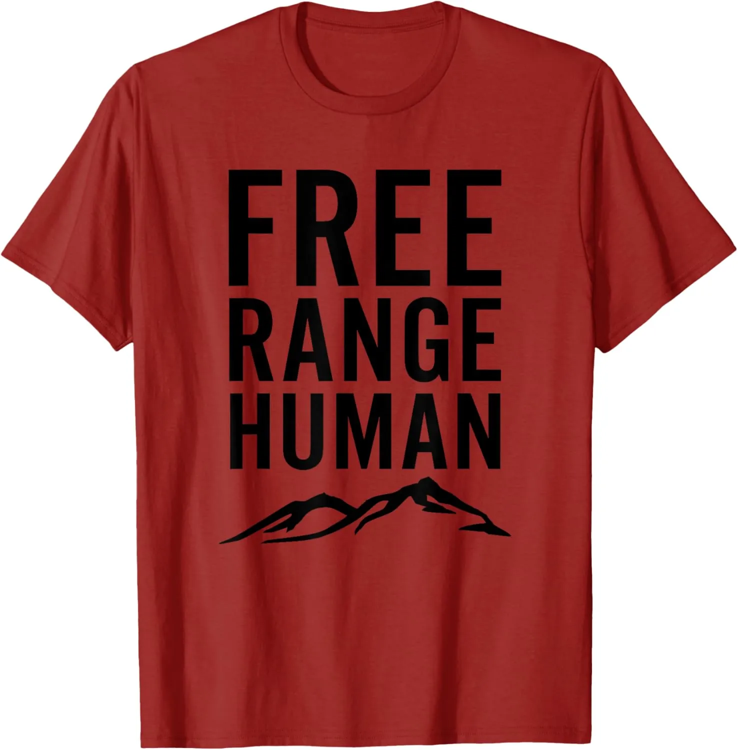Free Range Human Hiking Camping Mountain Climbing Shirt