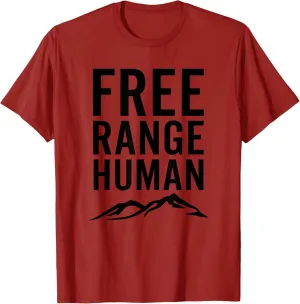 Free Range Human Hiking Camping Mountain Climbing Shirt