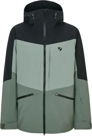 Freeride Mens Ski Jacket TRIGLAV Green mud