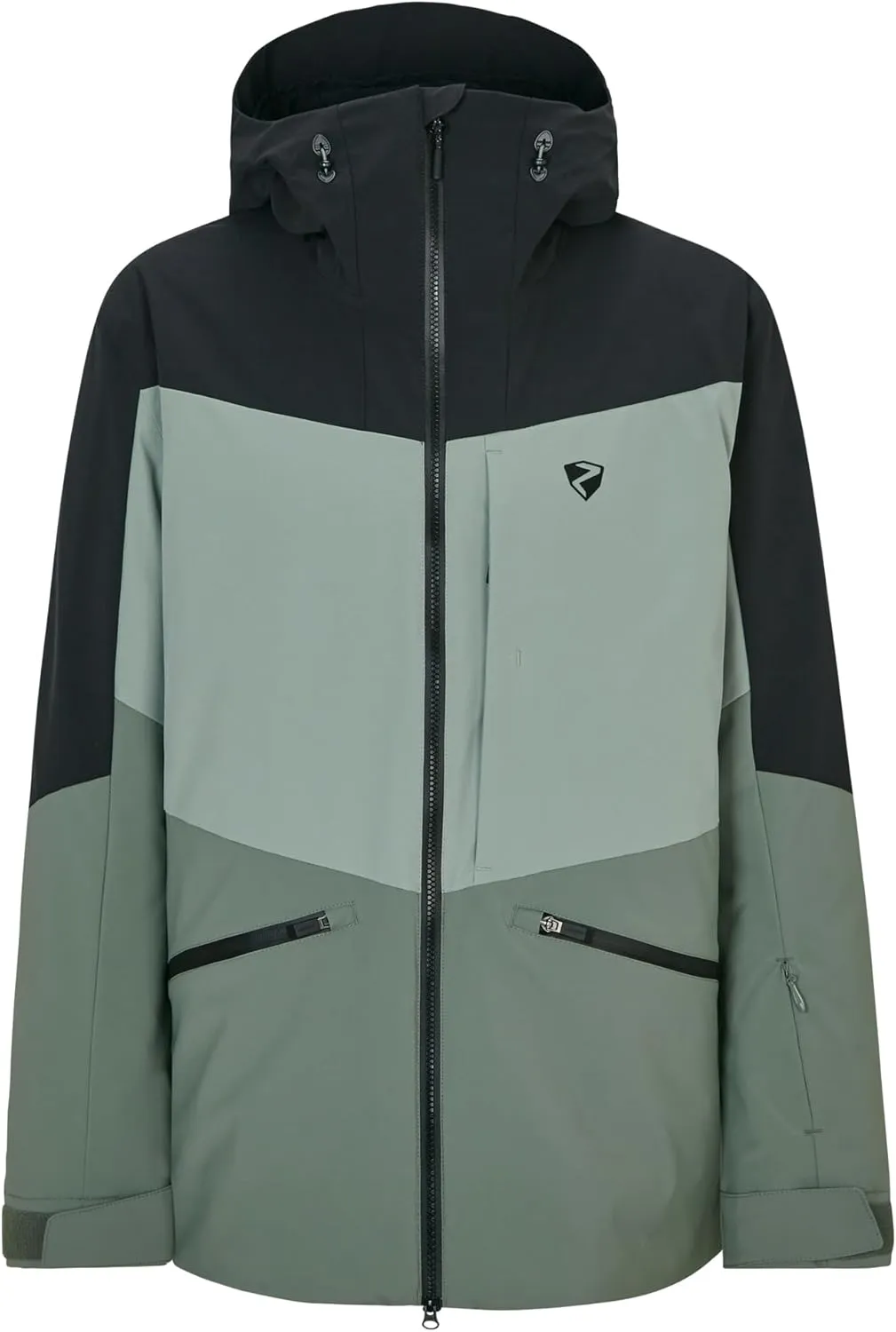 Freeride Mens Ski Jacket TRIGLAV Green mud