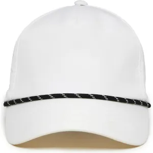 Funky Junque Performance Golf Rope Hat for Men Mid-Crown Trucker Snapback Cap Vintage Caps for Golf and Everyday Style