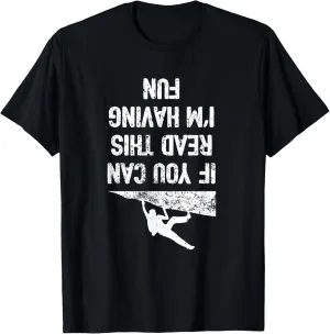 Funny Bouldering Climb Shirt Workout Free Rock Climbing T-Shirt