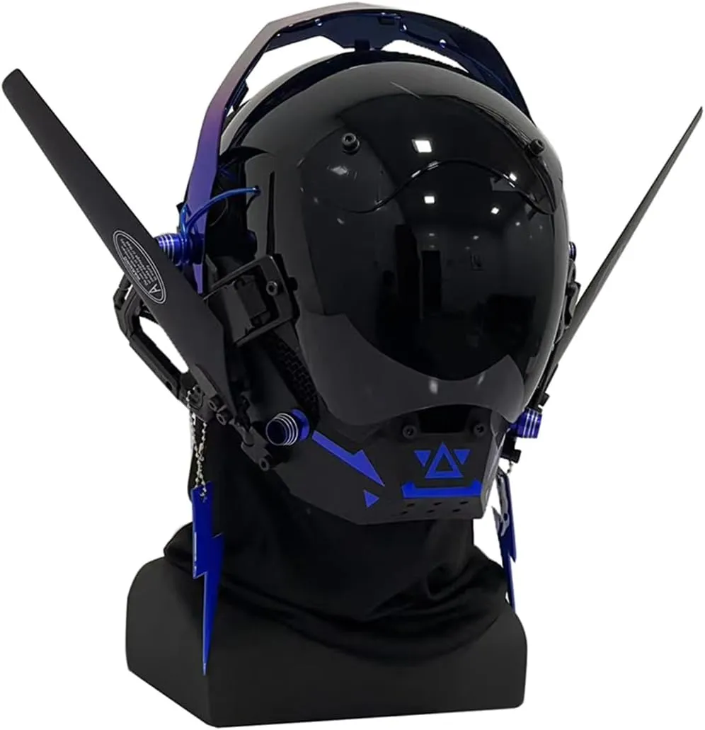 Future Punk Mechanical Mask, Tech Role-Playing toy, Mens DIY Electronic Screen Phantom Sound Mech