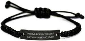 Gag Daddy Gifts, A Daddy Is Someone You Look Up To No Matter How Tall, Daddy Black Rope Bracelet From Son, Gifts For Dad, New daddy gift ideas, New daddy gift basket, New daddy gifts from wife, New