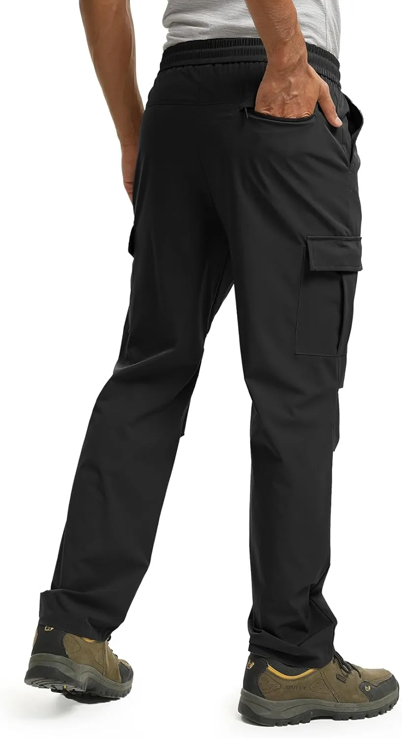GEMYSE Men's Track Pants Lightweight Quick Dry Travel Fishing Joggers Running Workout Active Athletic Hiking Pants