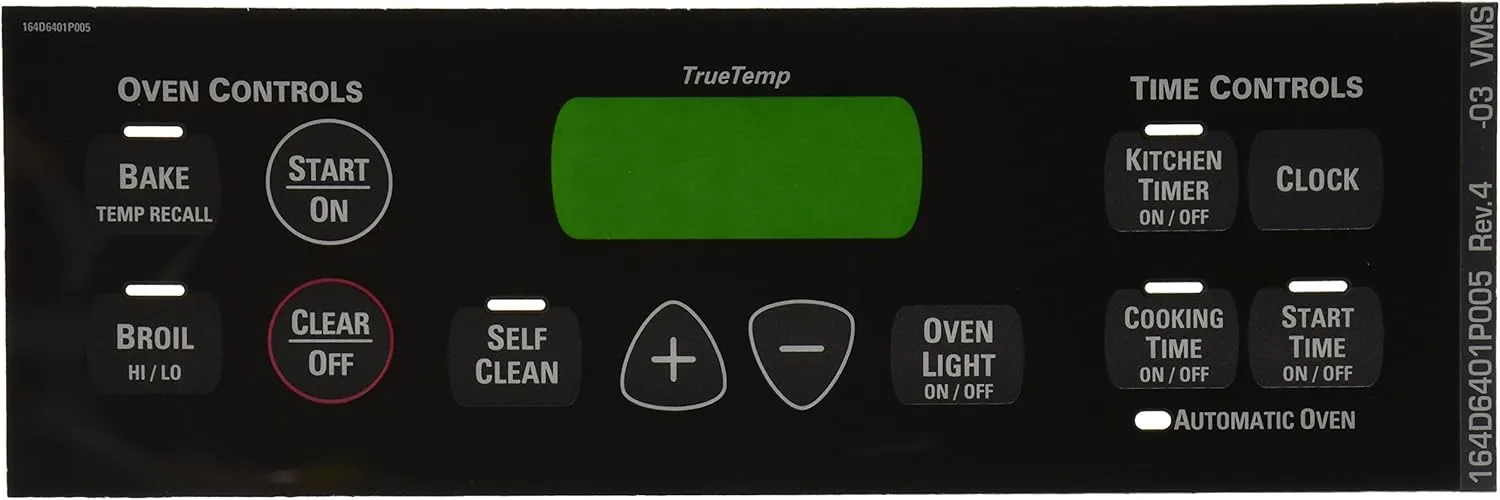 General Electric WB27T10675 Range/Stove/Oven Overlay , Black
