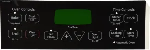 General Electric WB27T11005 Range/Stove/Oven Overlay , Black
