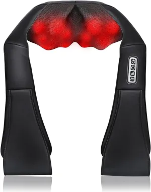 Gifts for Dad - Neck Massager for Pain Relief Deep Tissue - Shiatsu Back and Neck Massager with Heat - 4D Kneading Electric Massage Pillow for Shoulder, Back, Foot, Body Muscle Pain Relief