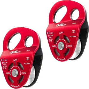 GM CLIMBING 32kN Double Tie-in Hitch Pulley CE UIAA Certified Hitch Tender Advance Prusiks for Arborist Tree Climbing Positioning Lanyards