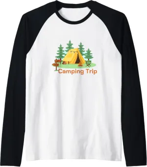 Go Outside Adventure Nature Hiking Camping Climbing Summer Raglan Baseball Tee