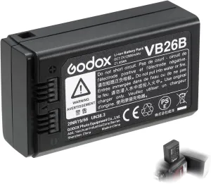 GODOX V1, V850III & V860III Original Battery – VB26B 7.2V/2980mAh/21.45Wh Li-ion Batterypack, High-Capacity Power Solution for V850Ⅲ, V860Ⅲ, AD100Pro, V1, V1Pro, V100, MF-R76 Flash (Replaces VB26A)