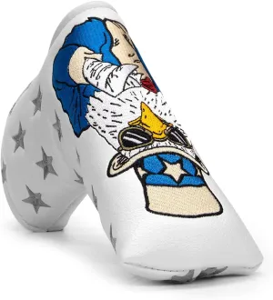 Golf Blade Putter Cover, USA Style Magic Eagle Elegant Embroidery Premium Leather Golf Blade Putter Headcover Putter Head Covers for Scotty Cameron Ping Taylormade Odyssey