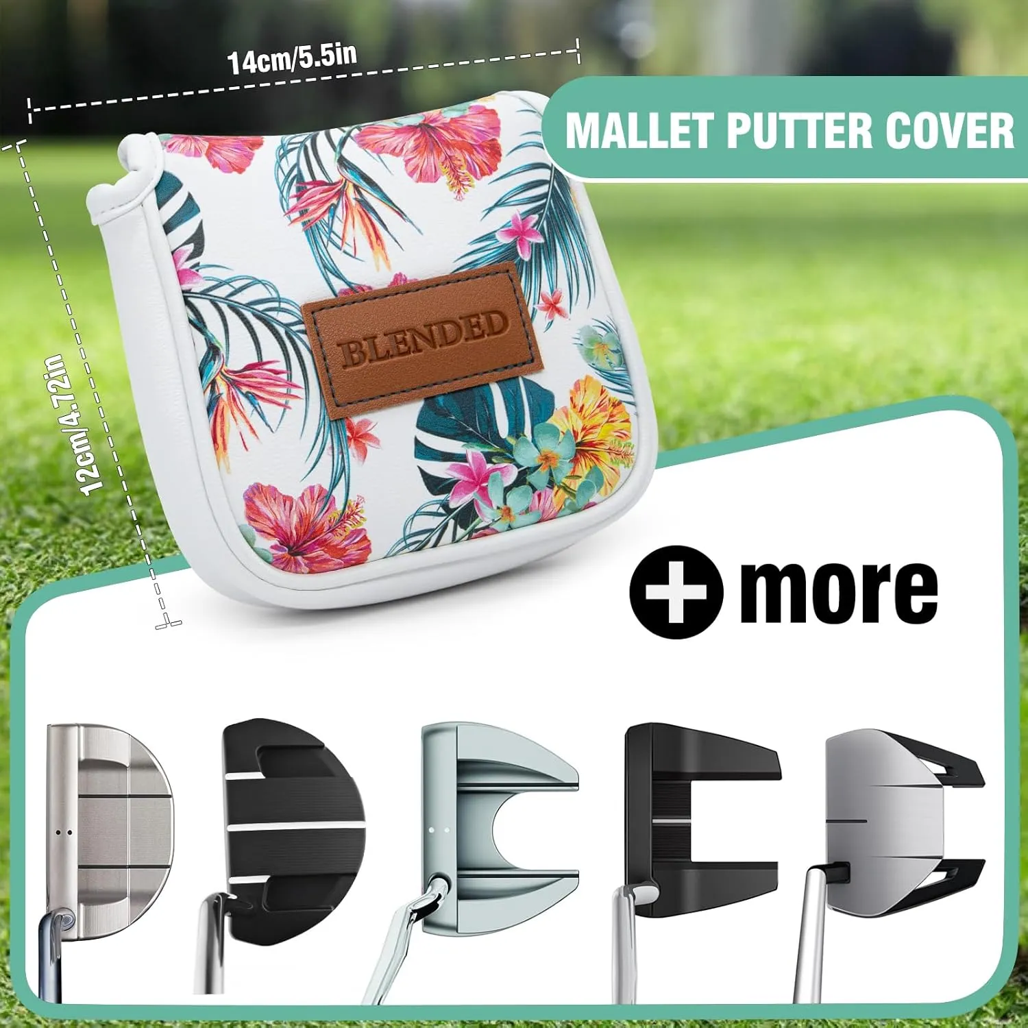Golf Club Covers Driver Covers Fairway Wood Headcover Hybrid Cover Leather Mallet Putter Covers Blade Headcovers Golf Head Covers for Most Brand