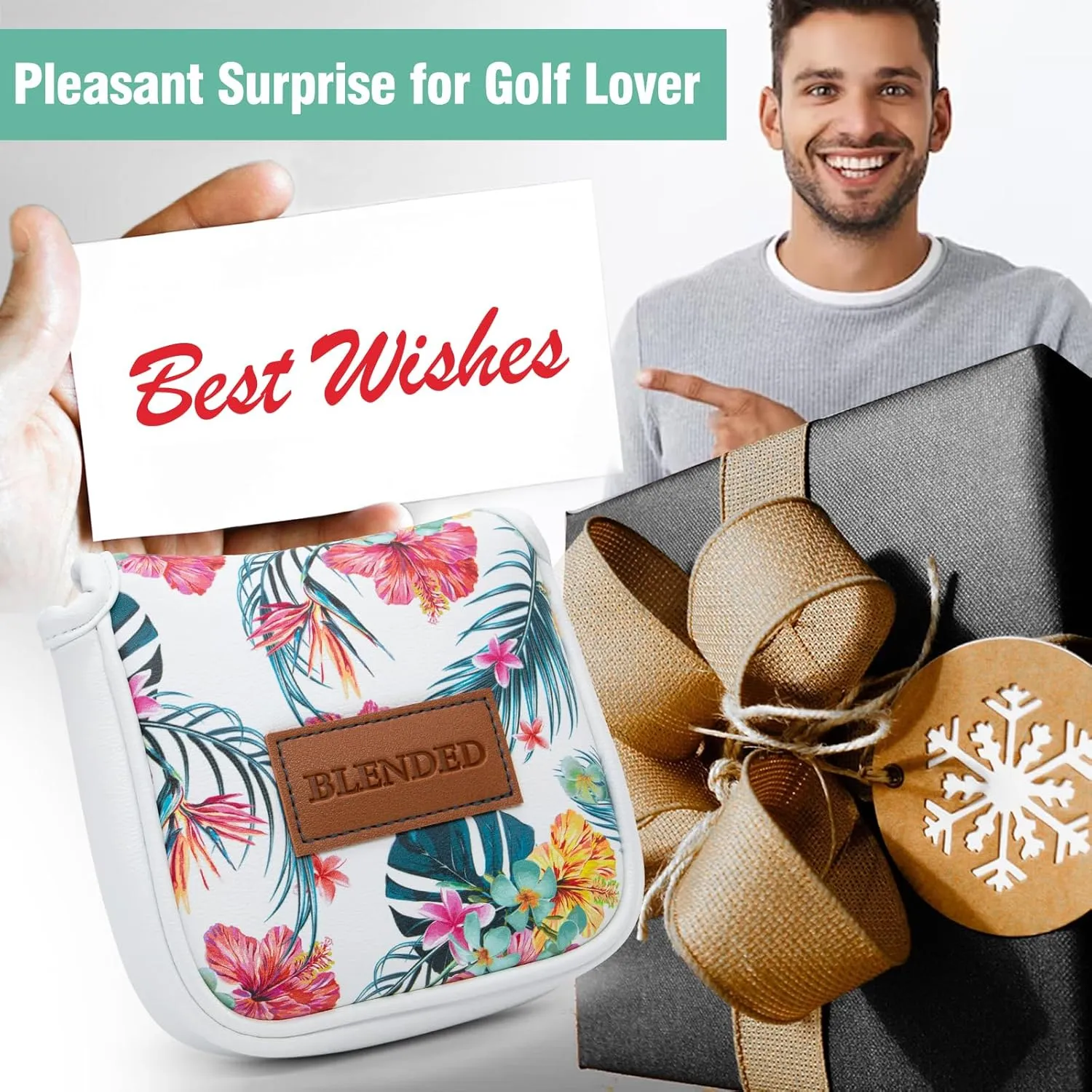 Golf Club Covers Driver Covers Fairway Wood Headcover Hybrid Cover Leather Mallet Putter Covers Blade Headcovers Golf Head Covers for Most Brand