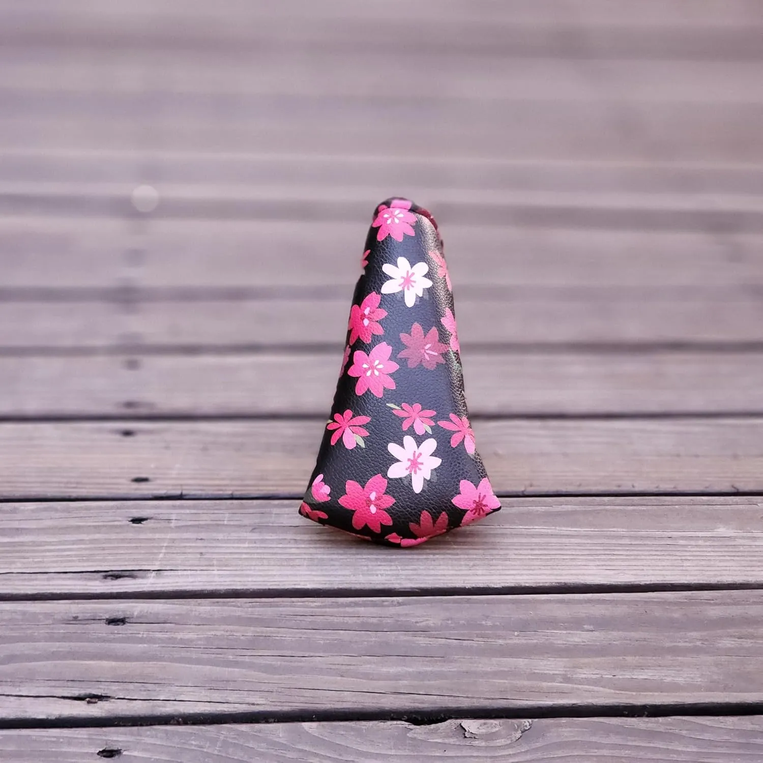Golf Club Head Covers, Cherry Blossom Golf Club Headcovers Fake PU Leather Sakura Golf Club Head Cover for Driver, Fairway, Hybrid
